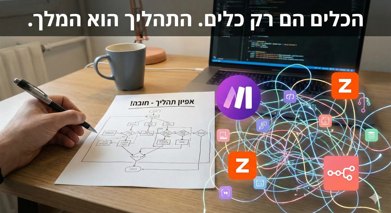 הסיבה האמיתית שהפרוייקט שלכם נתקע בקיר (רמז: זה לא באשמת Make, Zapier או n8n) - מאמר מאת טל אקרלינג